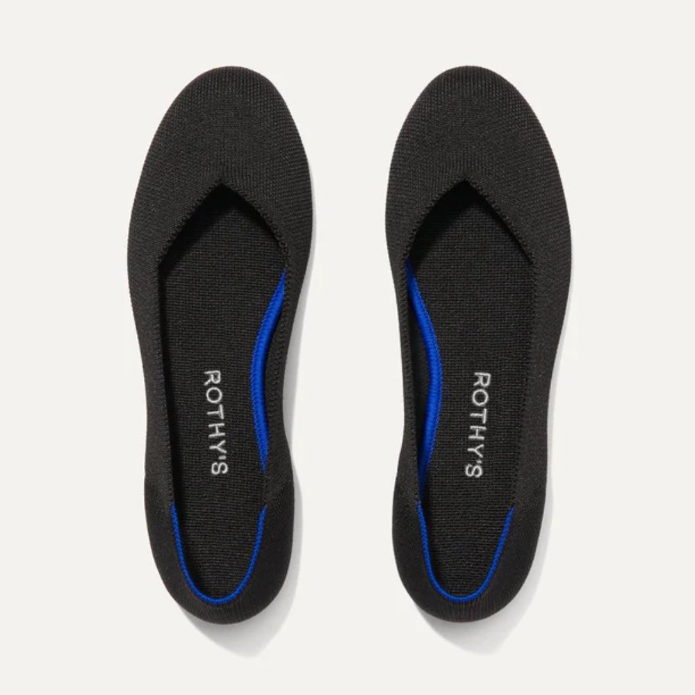 Rothy's "The Flat" Solid Black size 10 Gently Used